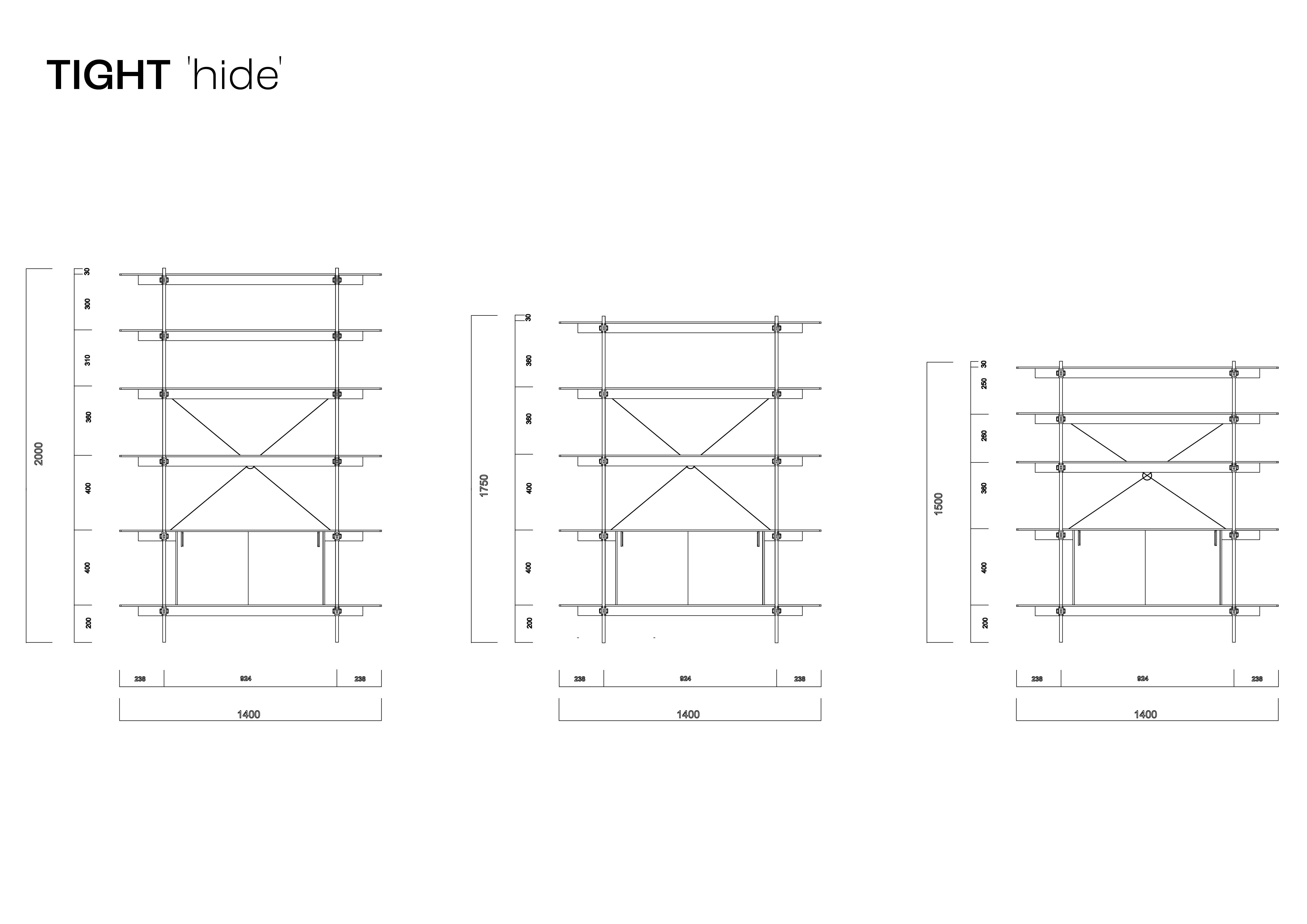 Modernes Regalsystem aus hellem Holz mit Stahlrahmen, geradliniges Design mit offenen und geschlossenen Fächern.