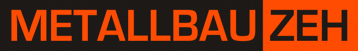 zeigt das schwarz organge farbende logo der lokalen metallbau firma