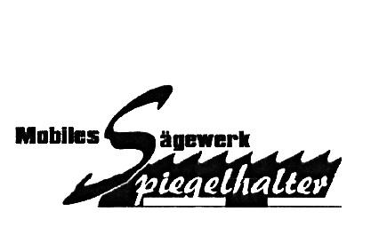 das bild zeigt das logo von dem lokalen kleinen mobilen sägewerk wo das massivholz gekauft wird
