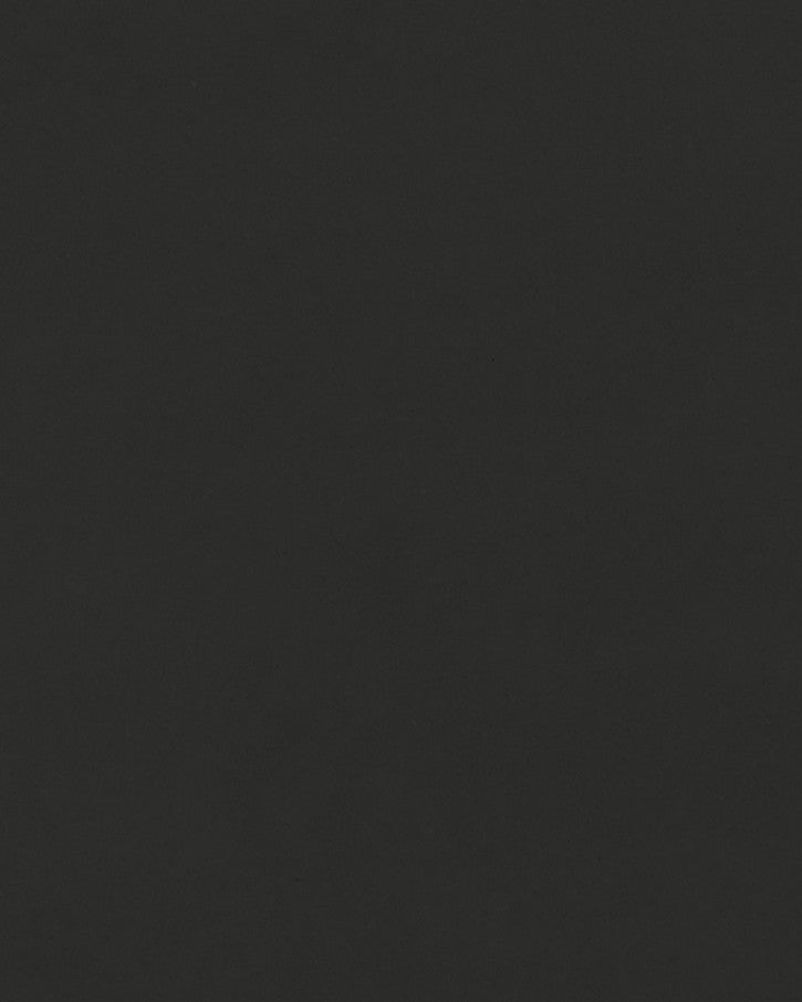 Eine dunkle, matt schwarze Oberfläche eines durchgefärbten MDFs ist in dieser Detailaufnahme zu sehen. Sie wurde mit einem natürlichen Öl behandelt, das die feine Textur und die vereinzelt sichtbaren Holzfasern betont.