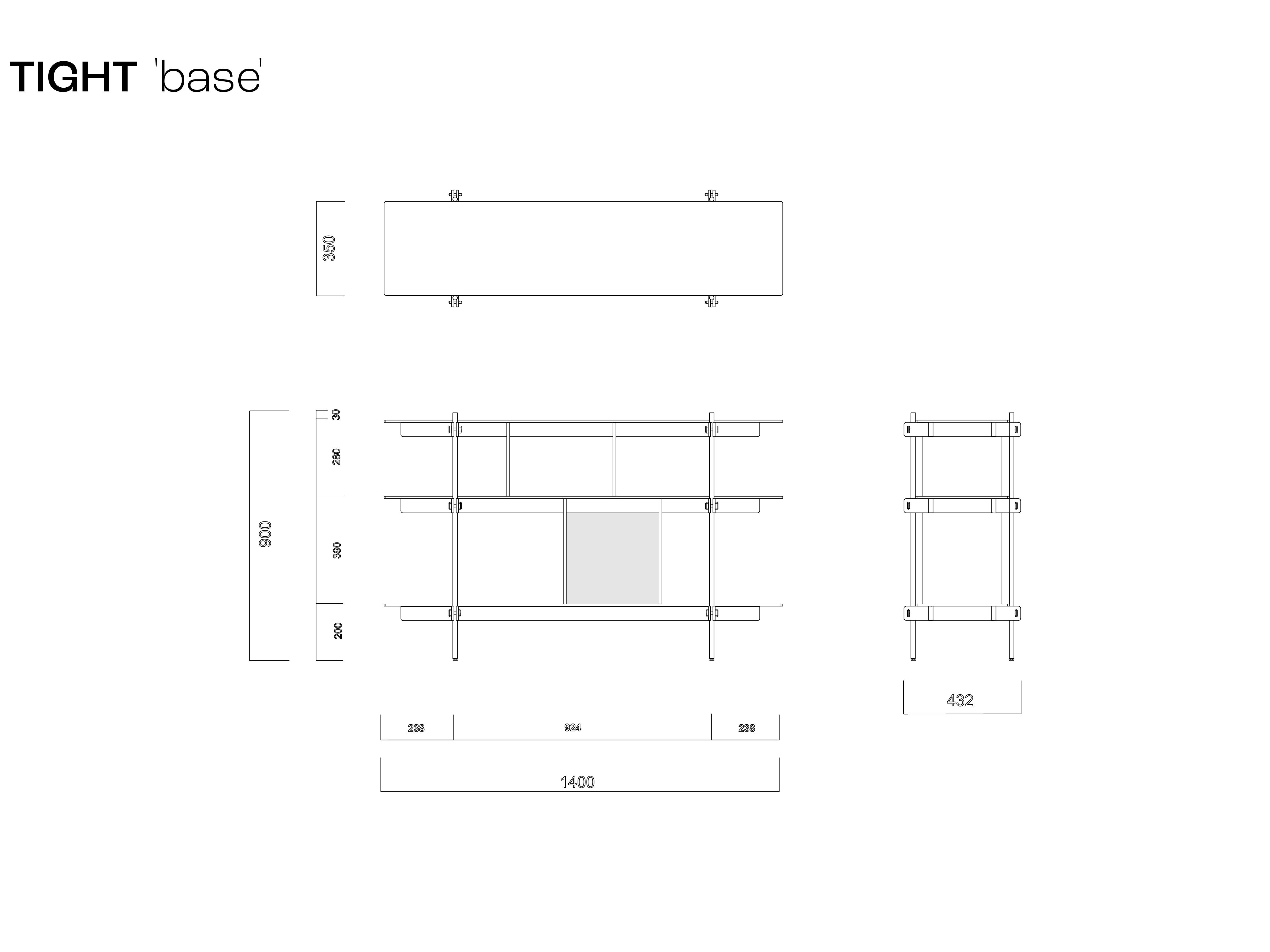 Offenes Design-Regalsystem aus Holz mit Edelstahlrahmen, drei Einlegeböden und Schranktür, weiß und silberfarben, modern und